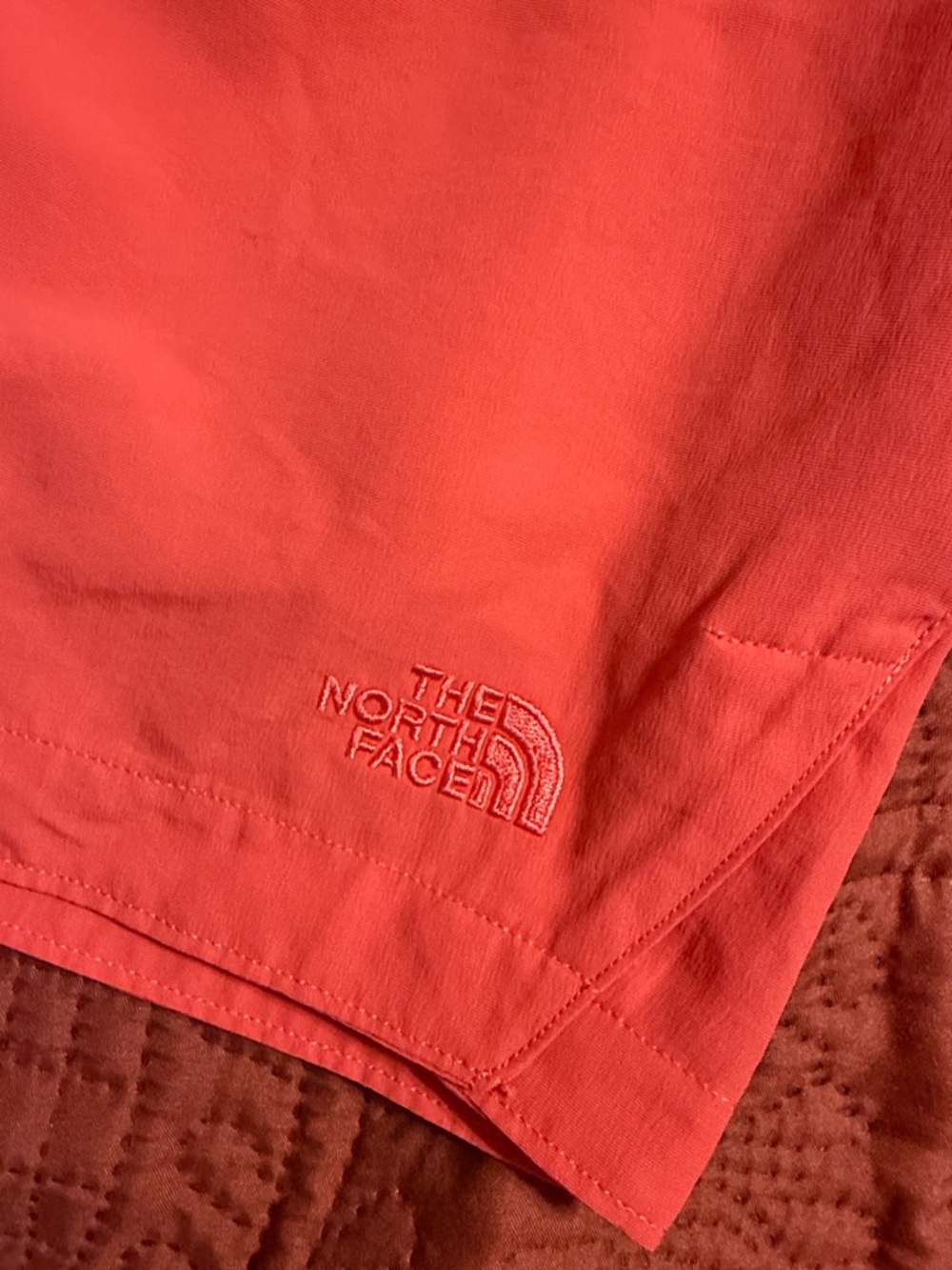 The North Face Coral-Red Embroidered Logo Skort